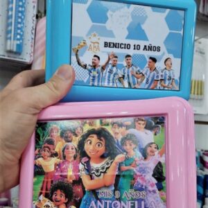 Lunchera Personalizada GRANDE Rosa o Celeste Vacia