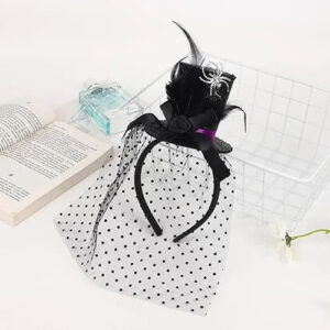 Vincha Halloween VIUDA NEGRA CON GALERA